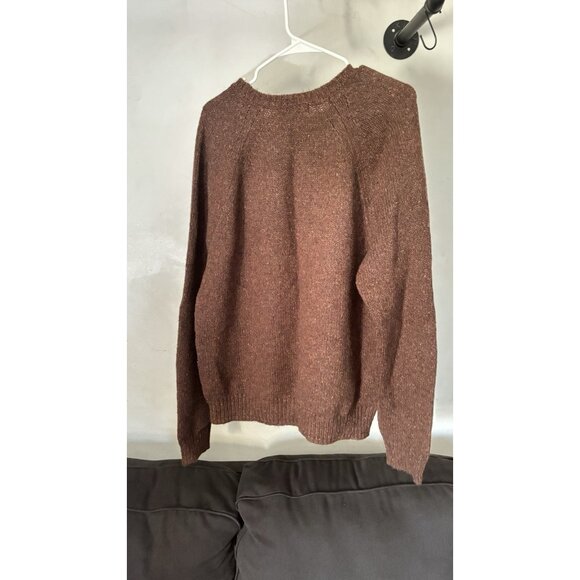 Banana Republic Tweed Crew Neck Sweater Brown Size US XL - Picture 5 of 5